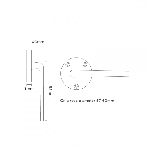 Euro Brass - EB0505 - Victorian lever handle on rose - Image 2