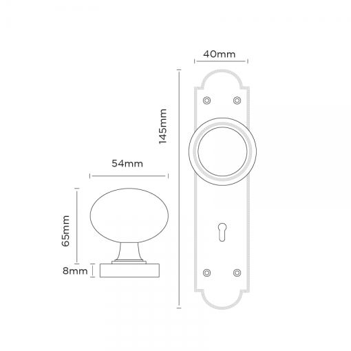 Euro Brass - EB0519 - Georgian lever handle on long gable plate (key) - Image 2