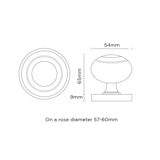 Euro Brass - EB0522 - Geogrian knob handle on rose - Image 2
