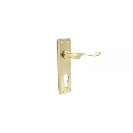 Euro Brass - EB0524 - Victorian lever handle on short plate (cyl)