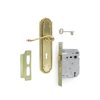 Euro Brass - EB0610 - Georgian handleset with 3L lock Brass
