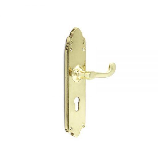 Euro Brass - EB1043 - Cape Dutch lever handle on long plate (cyl)