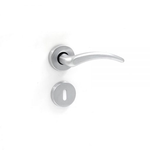 Euro Brass - EB1065 - Euro lever handle on rose (Satin Chrome)