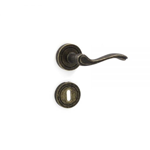 Euro Brass - EB1090 - Apollo lever handle on rose (Rustic Brass)