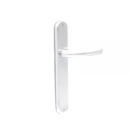 Euro Brass - EB1107 - Corno lever handle on long plate (Satin Chrome)