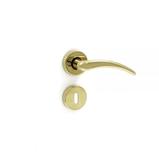 Euro Brass - EB1122 - Euro lever handle on rose (Inox Brass)