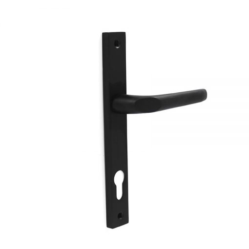 Euro Brass - EB1184 - Lever handle on slimline plate (Black)