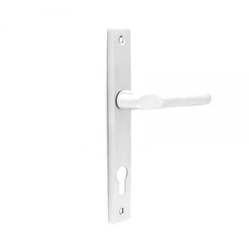 Euro Brass - EB1185 - Lever handle on slimline plate (Nat Alu)