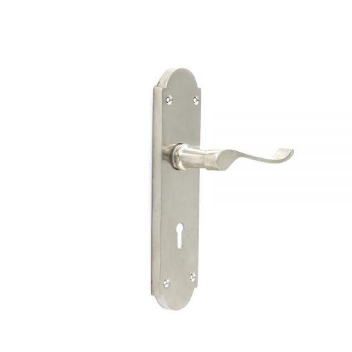 Euro Brass - EB1206 - Scroll lever handle on long plate (key)