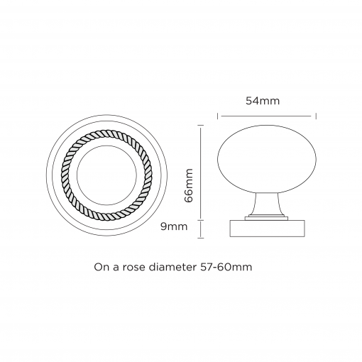 Euro Brass - EB1215 - Georgian knob handle on short plate (key) - Image 2