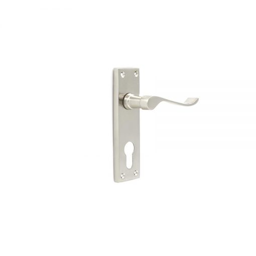 Euro Brass - EB1221 - Scroll lever handle on short plate (key)