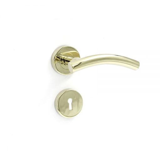 Euro Brass - EB1302 - Arched T lever handle on rose (PVD)