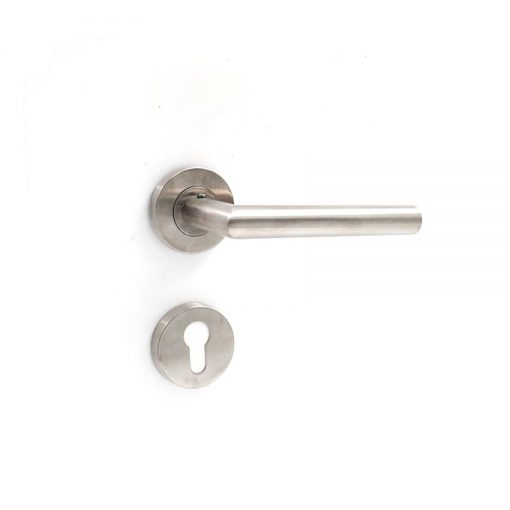 Euro Brass - EB1424 - Mitred lever handle on rose (SS)
