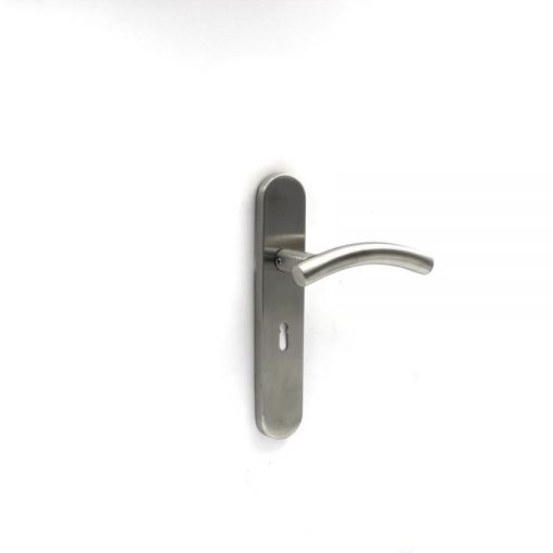 Euro Brass - EB1451 - Arched T lever handle on long plate (key)