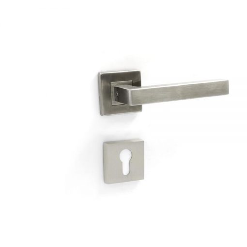 Euro Brass - EB1470 - TLH1448 lever handle on squre rose (SS)