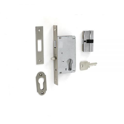 Euro Brass - EB2007 - Hook lock 40mm b/s nickel plated faceplate (cyl)