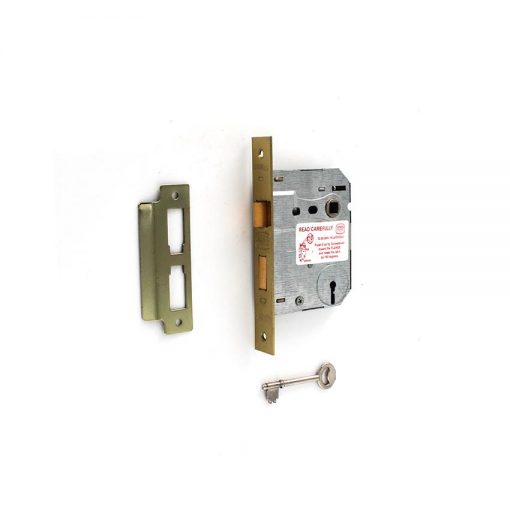 Euro Brass - EB2031 - Mortice 2 Lever sashlock brass plated faceplate (SABS)