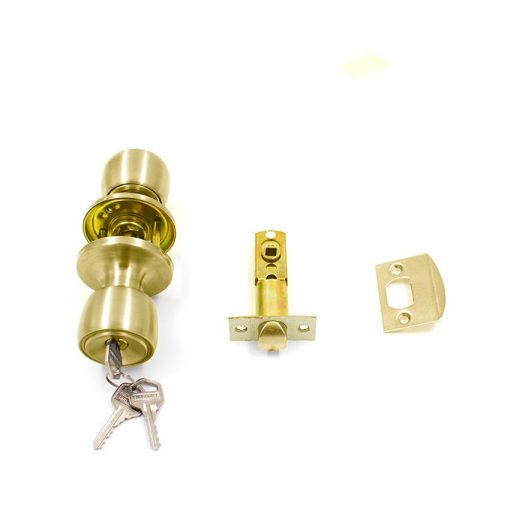 Euro Brass - EB2234 - Tulip knob handle lockset brass