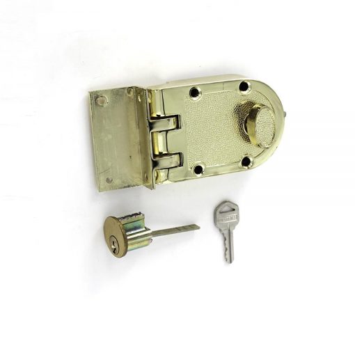 Euro Brass - EB2463 - Jimmy proof night latch lock single cylinder brass