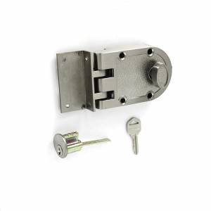 Eurobrass - EB2464 - Jimmy proof night latch lock single cylinder satin nickel
