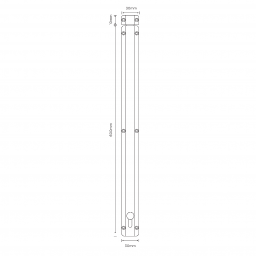 Euro Brass - EB5405 - Auto bolt 600mm Brass - Image 2