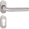 Eurobrass - SS1502 Handle Lever Bend On A Rose Stainless Steel