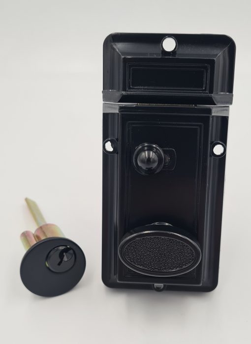 Euro Brass Night Latch Black