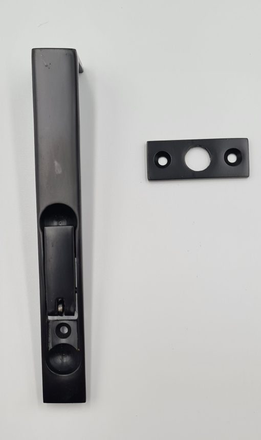 Euro Brass Flush Bolt 150mm Black